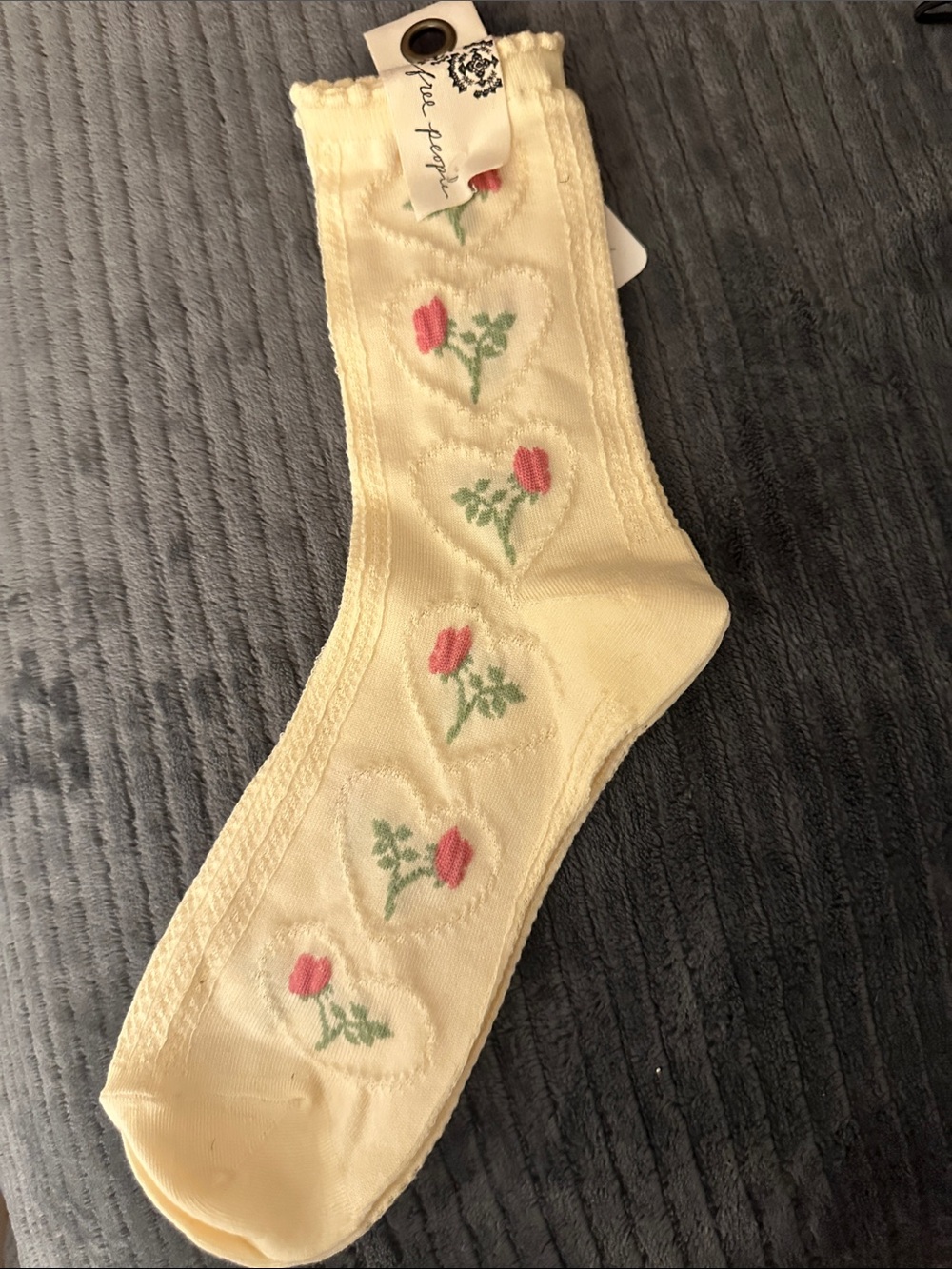 Free People Socks in Yellow Pink